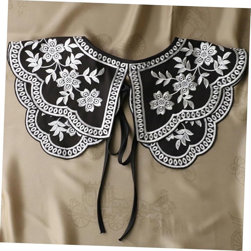 طوق مطرز بأسلوب ريترو للنساء، وشاح زخرفي أنيق، إكسسوار للبلوزات والقمصان - Image 5